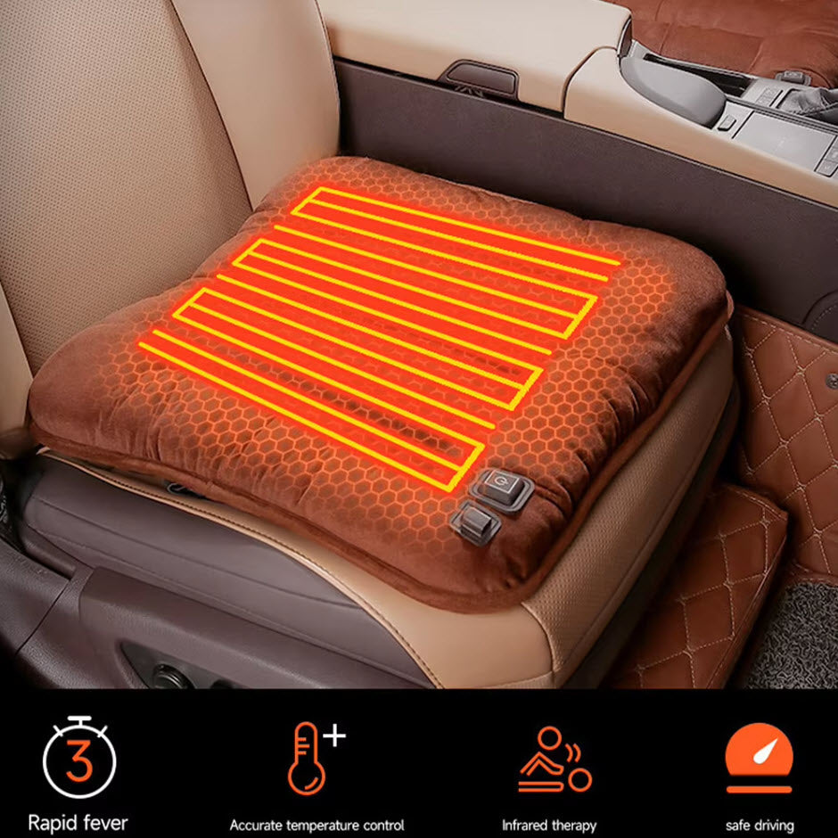 Easy Control Fast Heating Non-Slip Heated Winter Seat Cushion for Car