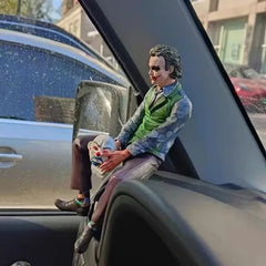 Roof Decoration Joker Heath Ledger Sitting Posture Figures Car Doll Tail and Roof Pendant Model Statue Collectable Toys